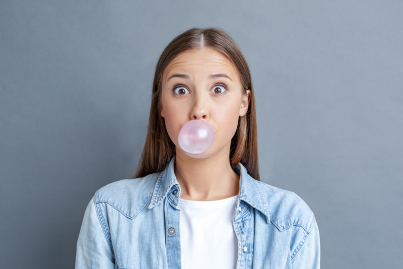 Don’t Become Violet Beauregarde! Healthier Gum Chewing Habits