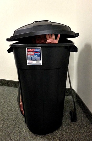 Man in Garbage Can Halloween Costume